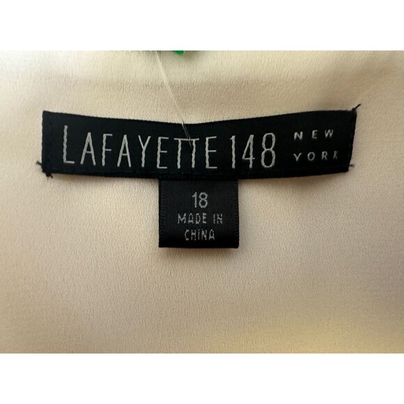 NWT Lafayette 148 Cream Tank w/Pleated Front Size 18 - Picture 6 of 8